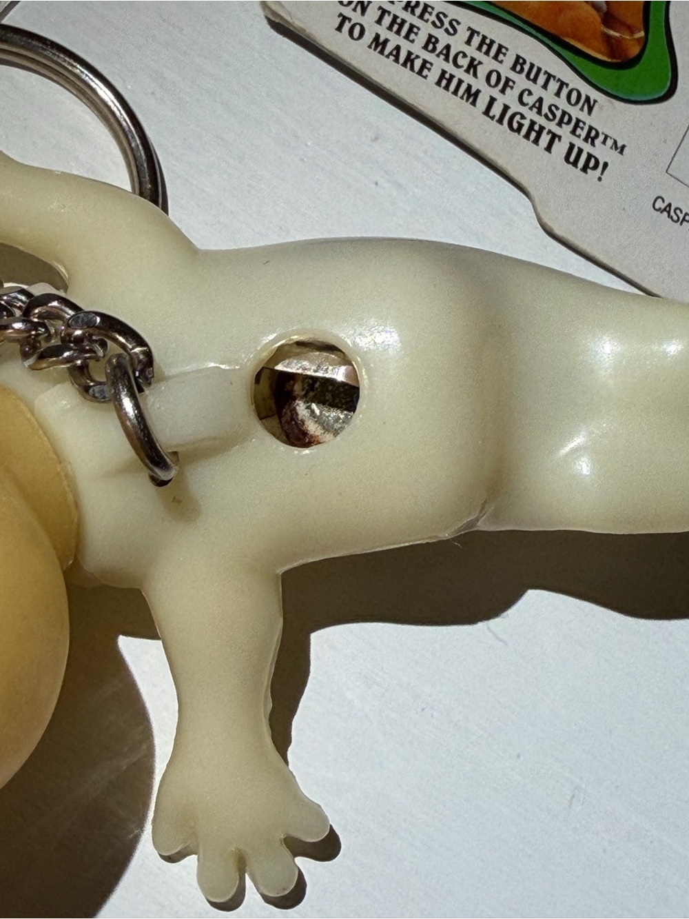 1995 Glow in the Dark Casper The Friendly Ghost Collectible Figure Keychain - Picture 4 of 6